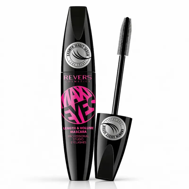 Professional Studio Black Maxi Eyes Length and Volume Mascara Lash Growth Serum, Lengthening, Volumizing and Lifting Effect