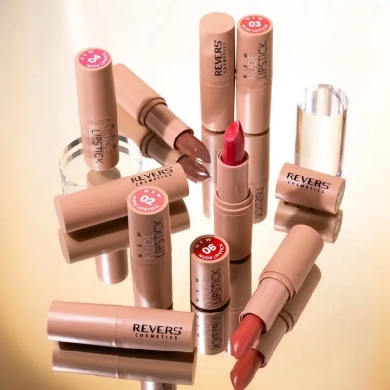 New Nude Satin Lipstick - Moisturizing Long-Wear Lip Color Smooth, Elegant Finish
