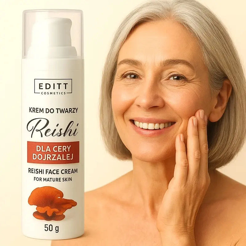 Reishi face cream for mature skin anti-aging care