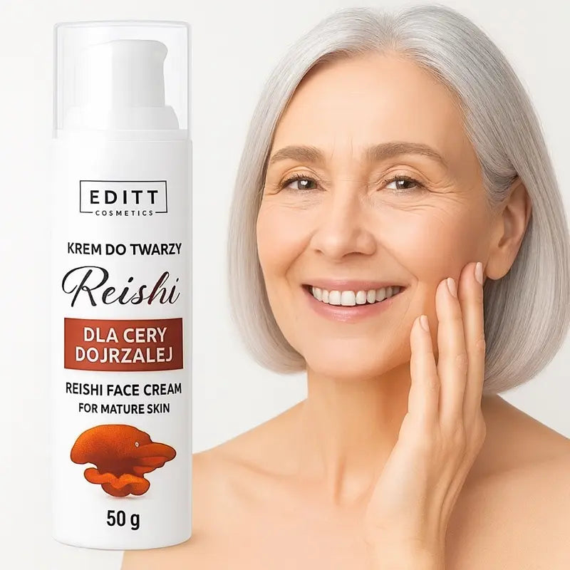 Reishi face cream for mature skin anti-aging care