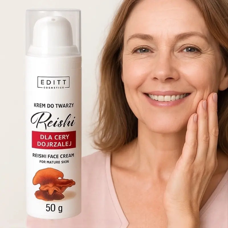 Reishi Face Cream Intensive Anti-Aging Care for Mature Skin Regeneration, Nourishment & Firmness effect