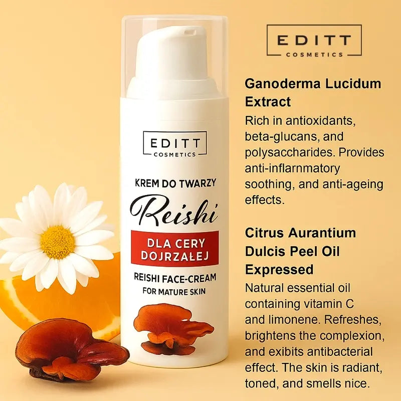 Reishi face cream for mature skin ingredients