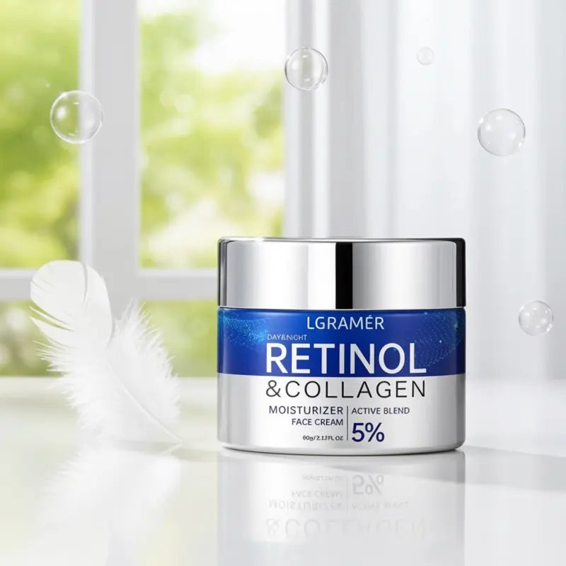 Retinol Face Cream with Collagen &amp; Hyaluronic Acid – 24H Anti-Aging Moisturizer for Firm, Radiant Skin