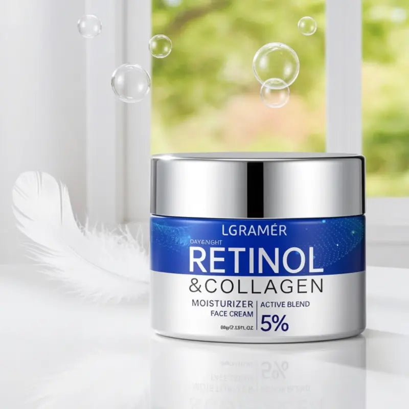 Retinol Face Cream with Collagen &amp; Hyaluronic Acid – 24H Anti-Aging Moisturizer for Firm, Radiant Skin