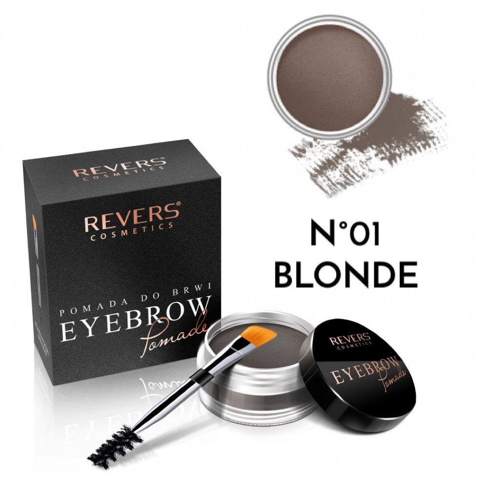 Long-Lasting Eyebrow Pomade with Argan Oil & Duo Brush – Waterproof Brow Makeup