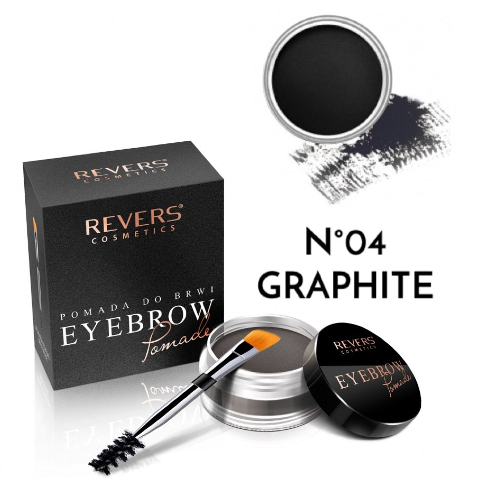 Long-Lasting Eyebrow Pomade with Argan Oil & Duo Brush – Waterproof Brow Makeup
