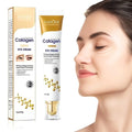 Sadoer Collagen Eye Cream packaging with a close-up of a woman's face.