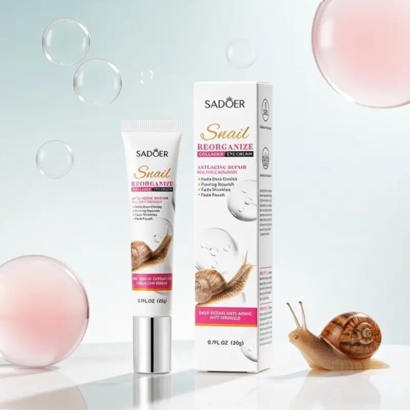 Snail Collagen Eye Cream – Anti-Aging Moisturizing Treatment for Wrinkles, Dark Circles & Puffy Eyes