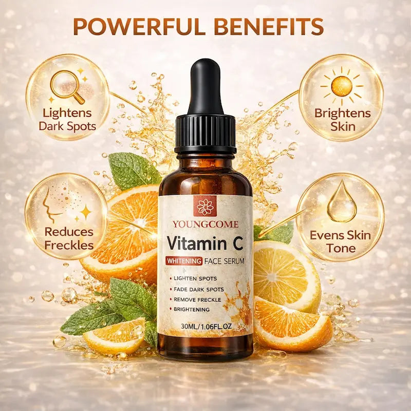 Vitamin C Face Serum Brightening Dark Spot Corrector Fade Spots Anti Freckle Hyaluronic Acid Niacinamide Skin Care
