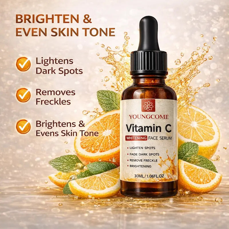 Vitamin C Face Serum Brightening Dark Spot Corrector Fade Spots Anti Freckle Hyaluronic Acid Niacinamide Skin Care