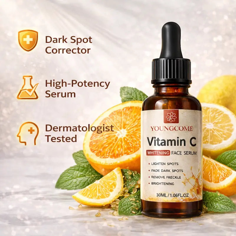 Vitamin C Face Serum Brightening Dark Spot Corrector Fade Spots Anti Freckle Hyaluronic Acid Niacinamide Skin Care