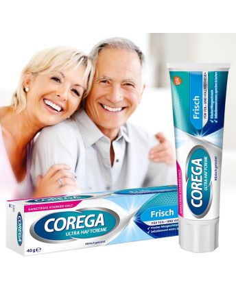 COREGA Strong Denture Adhesive Cream Ultra Haftcreme Fresh 40g 