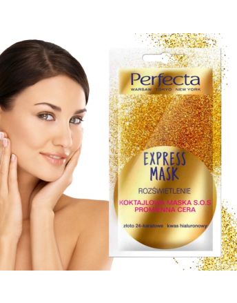 S.O.S Cocktail Express Face Mask Radiant Complexion with 24K Gold & Hyaluronic Acid