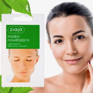 ZIAJA Moisturizing Face Mask with Green Clay for Dry & Normal Skin