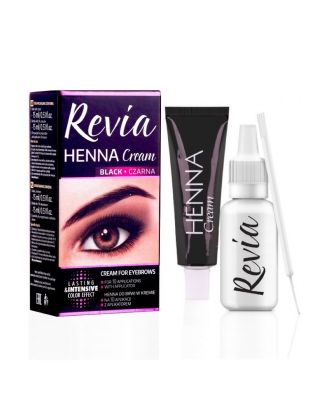 Black Long-Lasting Eyebrow &amp; Eyelash Henna Tint Dye Cream Set 