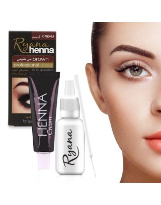Long-Lasting Eyebrow & Eyelash Henna Tint Dye Cream Full Kit